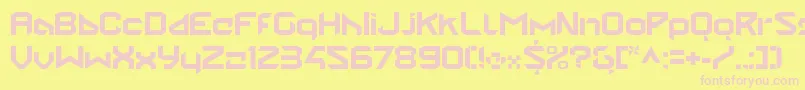 Шрифт StealwerksClosedbold – розовые шрифты на жёлтом фоне