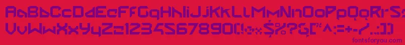 StealwerksClosedbold Font – Purple Fonts on Red Background