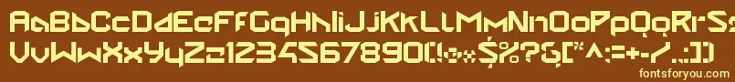 Шрифт StealwerksClosedbold – жёлтые шрифты на коричневом фоне
