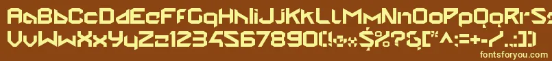 StealwerksClosedbold Font – Yellow Fonts on Brown Background