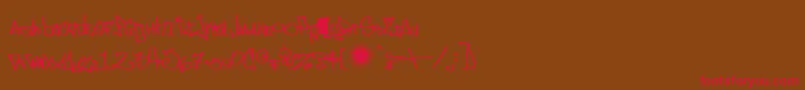 Eastm Font – Red Fonts on Brown Background