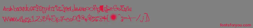 Eastm-Schriftart – Rote Schriften auf grauem Hintergrund