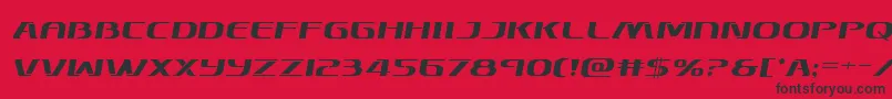 フォントSkymarshalsemital – 赤い背景に黒い文字