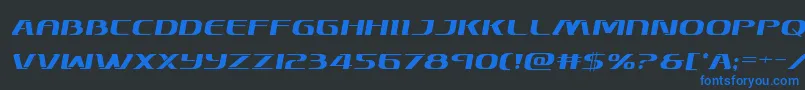 Skymarshalsemital Font – Blue Fonts on Black Background