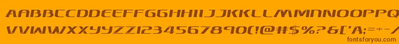 Skymarshalsemital Font – Brown Fonts on Orange Background