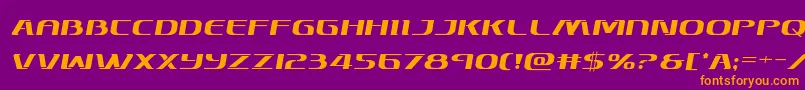 Skymarshalsemital Font – Orange Fonts on Purple Background