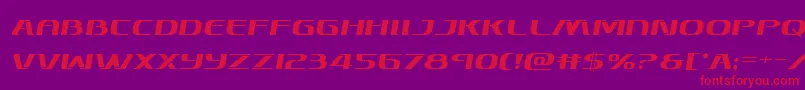 フォントSkymarshalsemital – 紫の背景に赤い文字