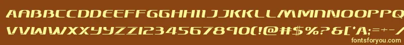 Skymarshalsemital Font – Yellow Fonts on Brown Background