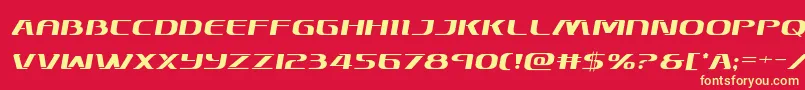 Skymarshalsemital-fontti – keltaiset fontit punaisella taustalla