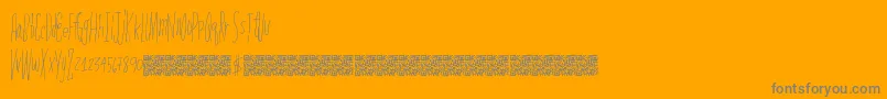 Popularinvite-Schriftart – Graue Schriften auf orangefarbenem Hintergrund