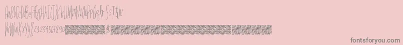 Popularinvite-Schriftart – Graue Schriften auf rosa Hintergrund