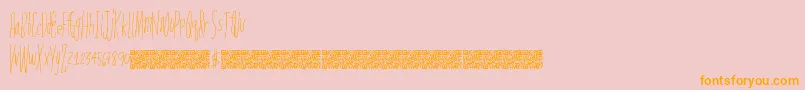 Popularinvite Font – Orange Fonts on Pink Background