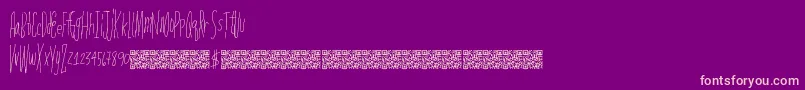 Popularinvite Font – Pink Fonts on Purple Background