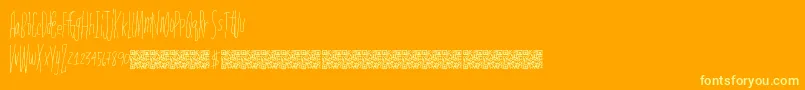 Popularinvite Font – Yellow Fonts on Orange Background