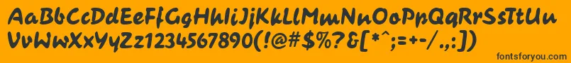 CasualContactMf Font – Black Fonts on Orange Background
