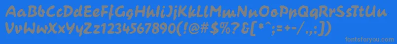 CasualContactMf-Schriftart – Graue Schriften auf blauem Hintergrund