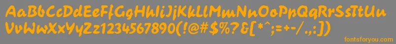 CasualContactMf Font – Orange Fonts on Gray Background