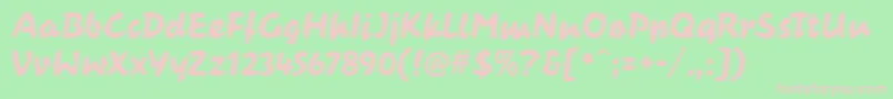 Шрифт CasualContactMf – розовые шрифты на зелёном фоне