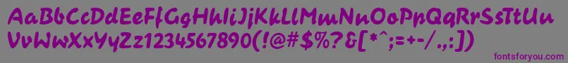 CasualContactMf Font – Purple Fonts on Gray Background
