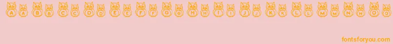 Whathoot Font – Orange Fonts on Pink Background