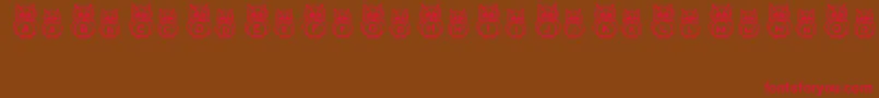 Whathoot Font – Red Fonts on Brown Background