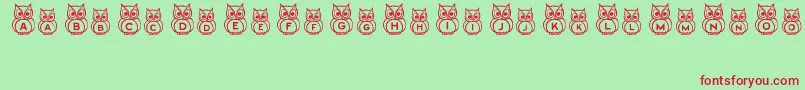 Whathoot Font – Red Fonts on Green Background