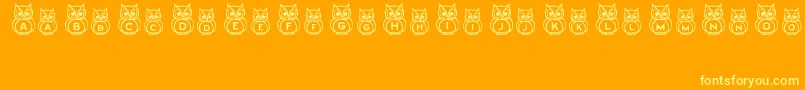 Whathoot Font – Yellow Fonts on Orange Background