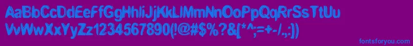 Шрифт BoomerangMonkeyDeluxe. – синие шрифты на фиолетовом фоне