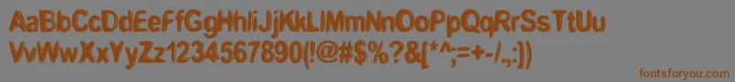 Fonte BoomerangMonkeyDeluxe. – fontes marrons em um fundo cinza