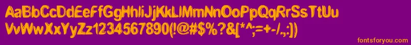 BoomerangMonkeyDeluxe. Font – Orange Fonts on Purple Background