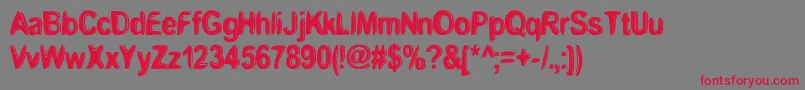 BoomerangMonkeyDeluxe. Font – Red Fonts on Gray Background
