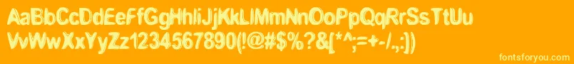 BoomerangMonkeyDeluxe. Font – Yellow Fonts on Orange Background