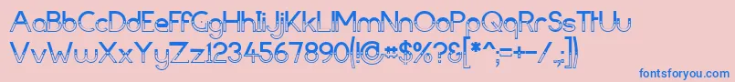 DarkBastion Font – Blue Fonts on Pink Background