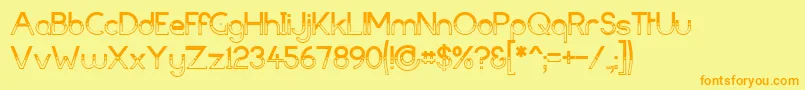 DarkBastion Font – Orange Fonts on Yellow Background