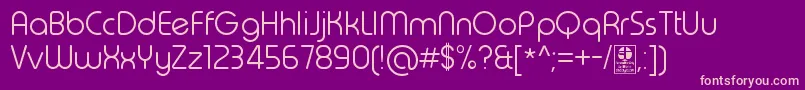 More about TypoRoundLightDemo Font TypoRoundLightDemo Font – Pink Fonts on Purple Background
