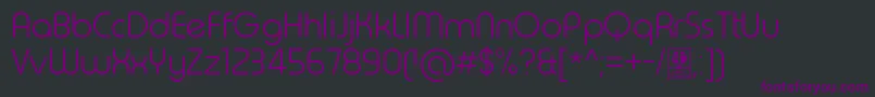 fuente TypoRoundLightDemo – Fuentes Moradas Sobre Fondo Negro