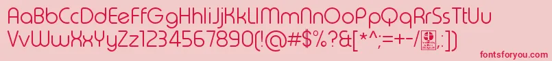 TypoRoundLightDemo Font – Red Fonts on Pink Background