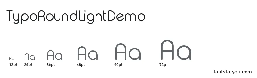 TypoRoundLightDemo Font Sizes