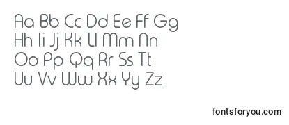 Überblick über die Schriftart TypoRoundLightDemo