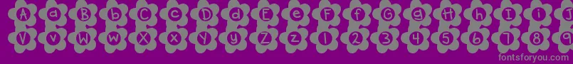 DjbFlowerPower Font – Gray Fonts on Purple Background