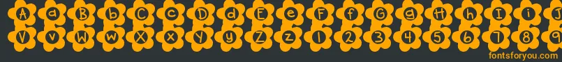 DjbFlowerPower Font – Orange Fonts on Black Background