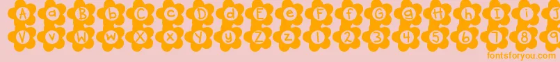 DjbFlowerPower Font – Orange Fonts on Pink Background