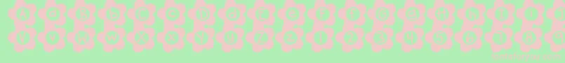 DjbFlowerPower Font – Pink Fonts on Green Background