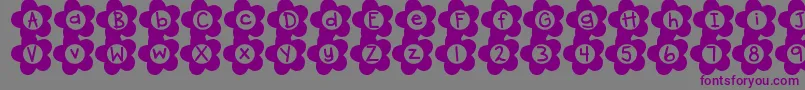 DjbFlowerPower Font – Purple Fonts on Gray Background