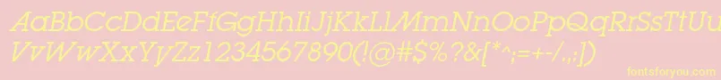 fuente LugabookadcItalic – Fuentes Amarillas Sobre Fondo Rosa
