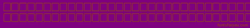 フォントFauvismRegular – 紫色の背景に茶色のフォント