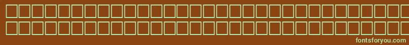 Шрифт FauvismRegular – зелёные шрифты на коричневом фоне