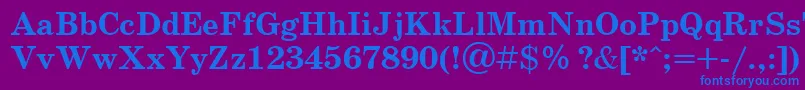 SchoolbookcttBold Font – Blue Fonts on Purple Background