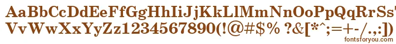 SchoolbookcttBold-fontti – ruskeat fontit valkoisella taustalla