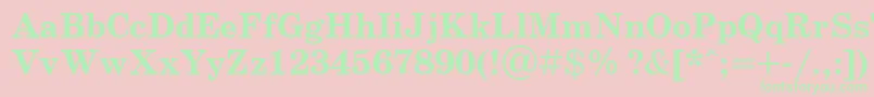 SchoolbookcttBold Font – Green Fonts on Pink Background